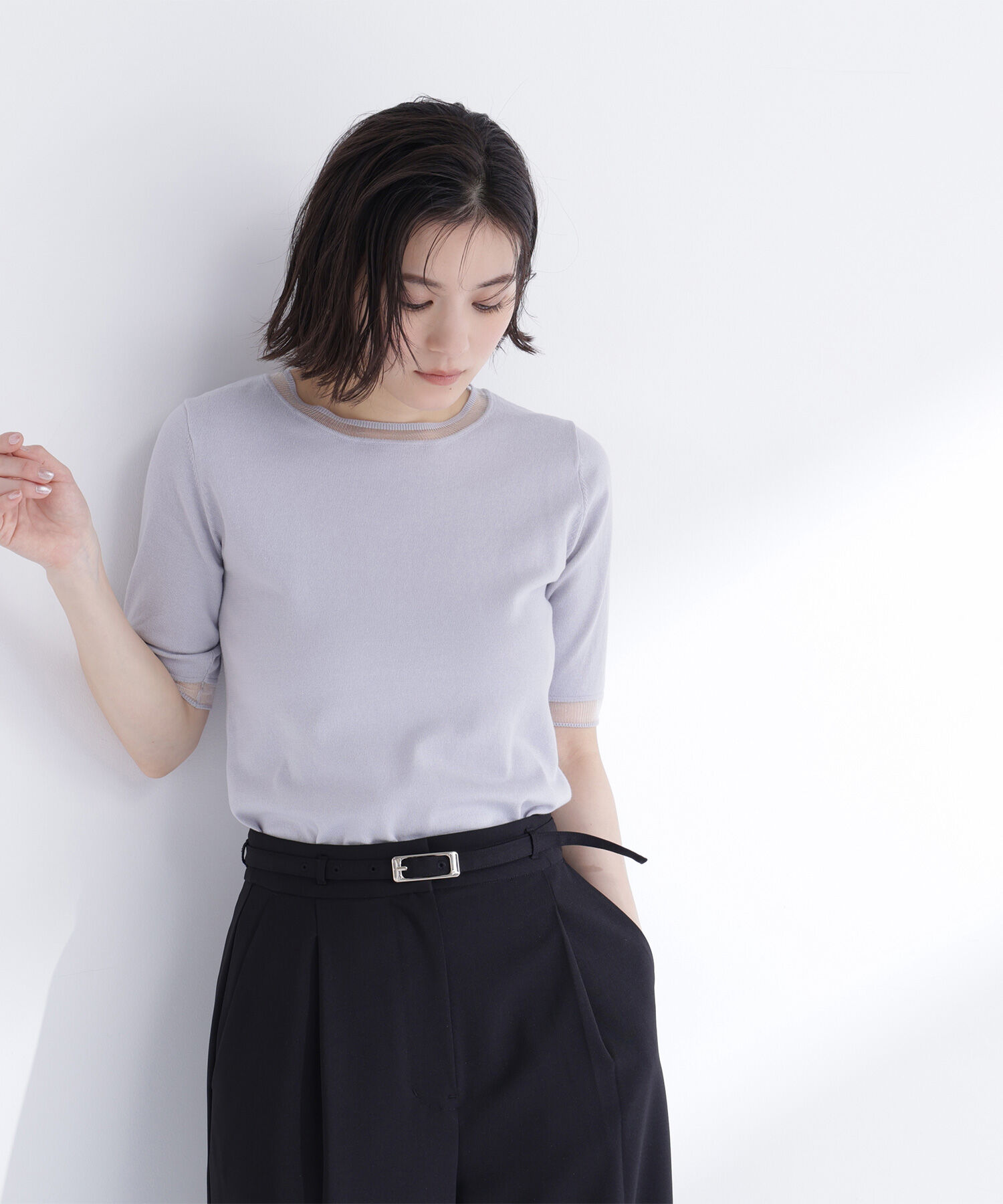  「シアーラインニットアンサンブル」|ニット・セーター|