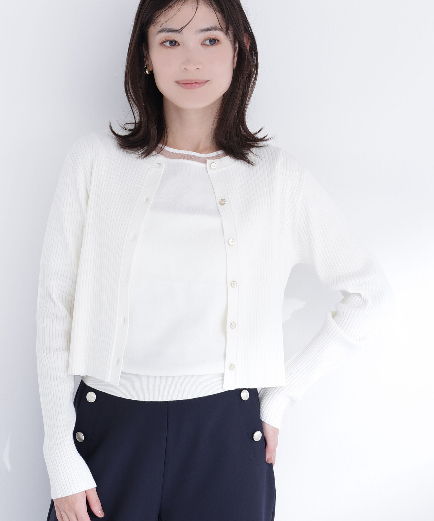  「シアーラインニットアンサンブル」|ニット・セーター|