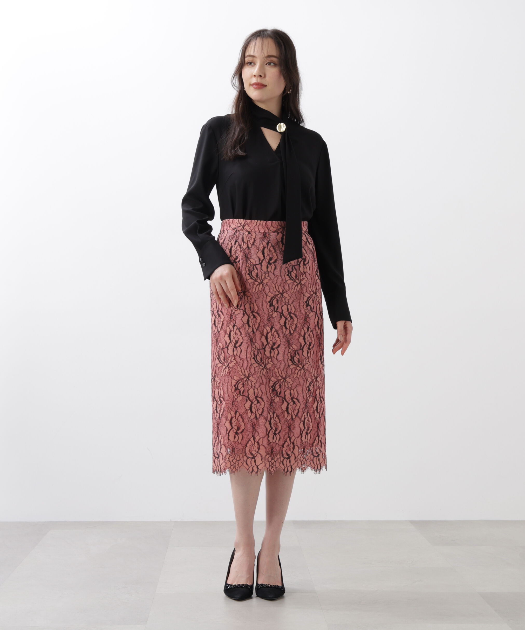  「◆グラデーションフラワーレーススカート」|スカート|