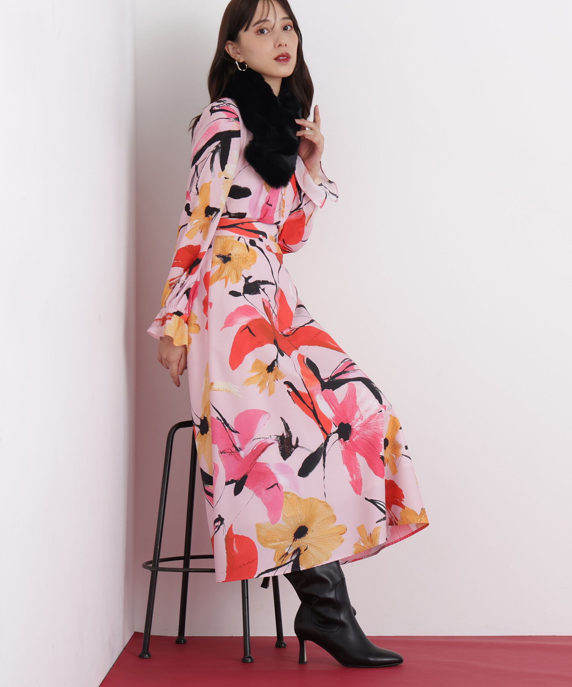  「◆フラワープリントギャザーブラウス」|シャツ・ブラウス|