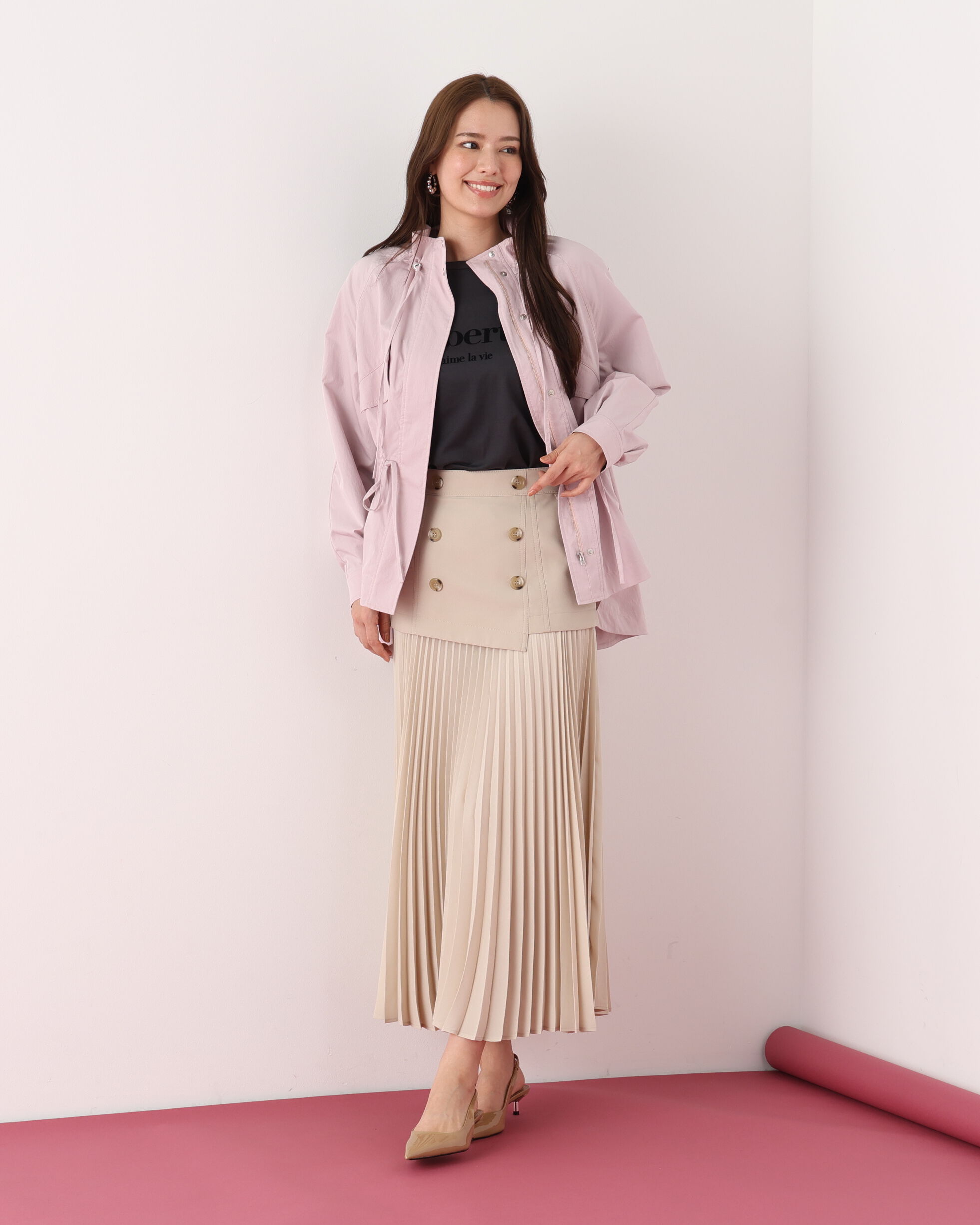  「ソフトオックスプリーツスカート」|スカート|