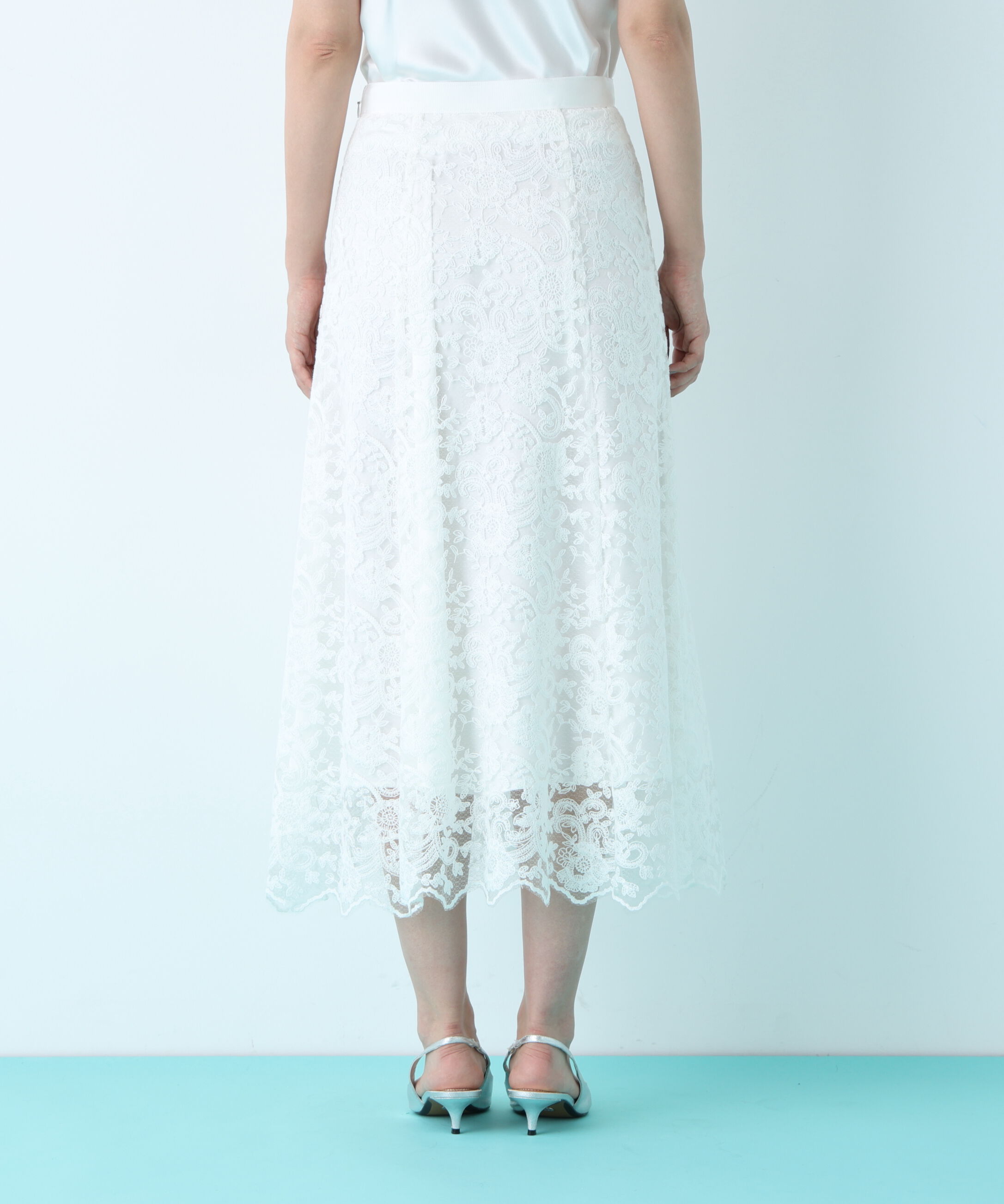  「スカラレースフレアスカート」|スカート|