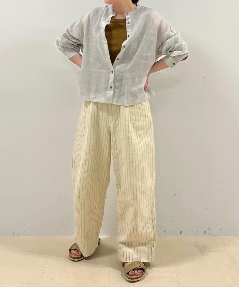  「◆綿麻ストライプパンツ」|その他|