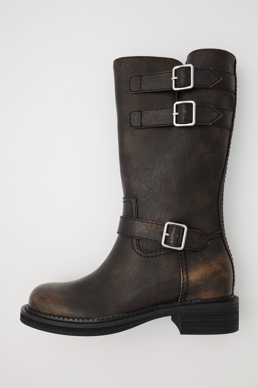 MOUSSY「BELTED BIKER ブーツ」|その他|D/BRN3