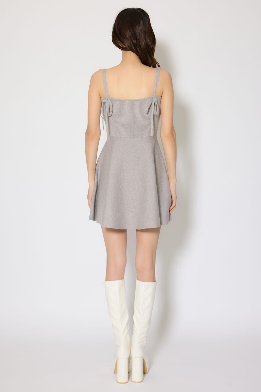 rienda「フリルカラーニットカーディガンセットワンピース」|ワンピース|