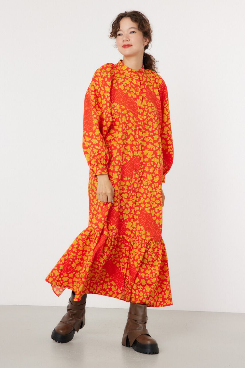 RODEO CROWNS「floral ワンピース」|ワンピース|柄RED5