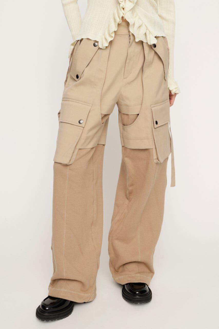 SLY「KNIT DOCKING CARGO パンツ」|その他|L/BEG1