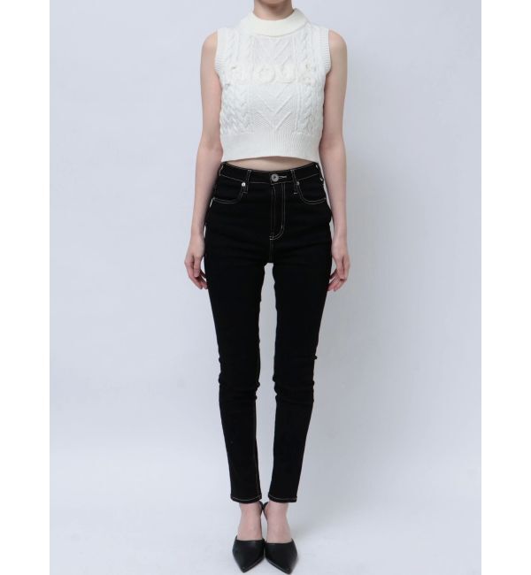 GYDA「NOUSノースリケーブルニットトップス」|ニット・セーター|