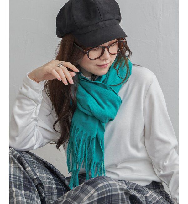 Lbc with Life「シルクタッチマフラー24」|マフラー|ターコイズブルー