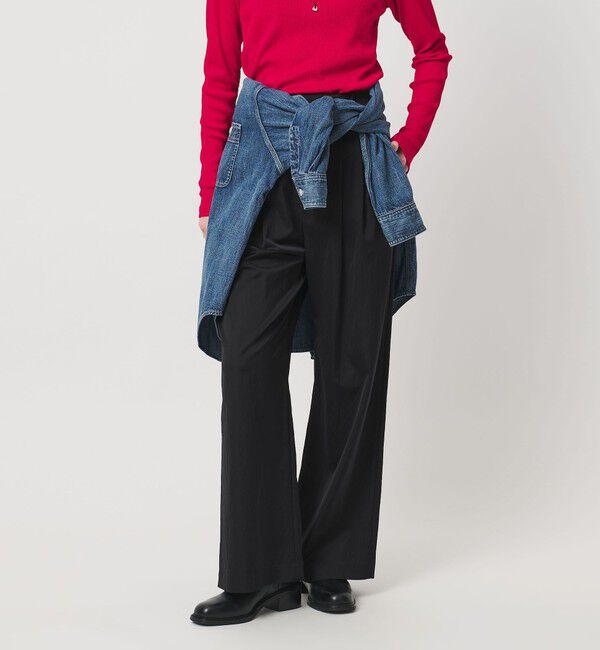 UNITED ARROWS「サテン 2タック ストレート パンツ」|チノ|