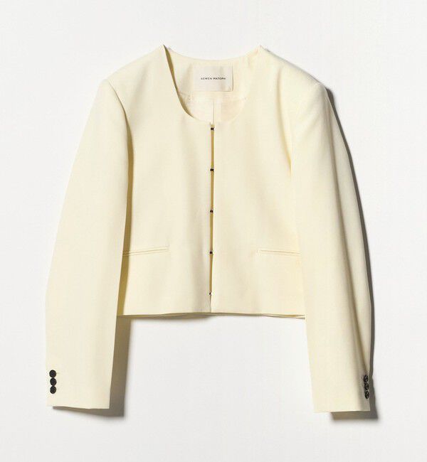 AEWEN MATOPH「＜AEWEN MATOPH＞Uネックショートジャケット」|ノーカラージャケット|