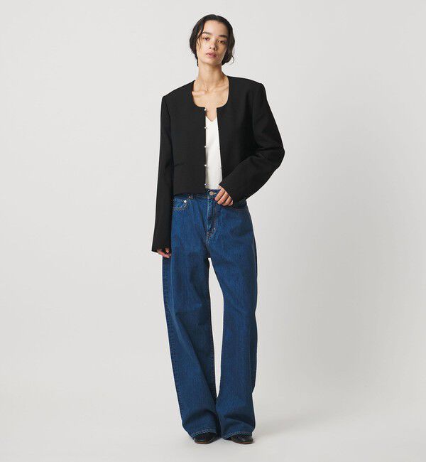 AEWEN MATOPH「＜AEWEN MATOPH＞Uネックショートジャケット」|ノーカラージャケット|