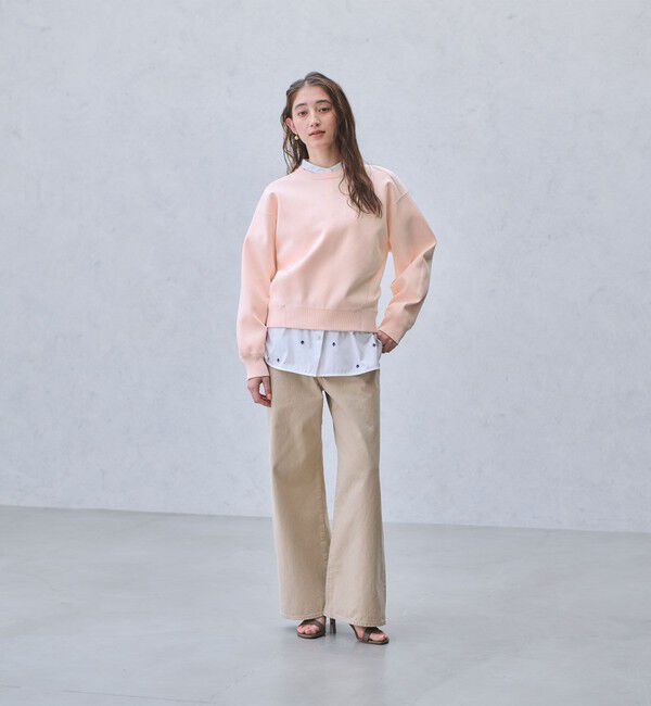 UNITED ARROWS「スウェットライク クルーネックニット ‐ウォッシャブル‐」|ニット・セーター|