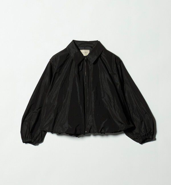 UNITED ARROWS「タフタ ボリュームギャザー ブルゾン ‐ウォッシャブル‐」|ブルゾン・スタジャン|BLACK
