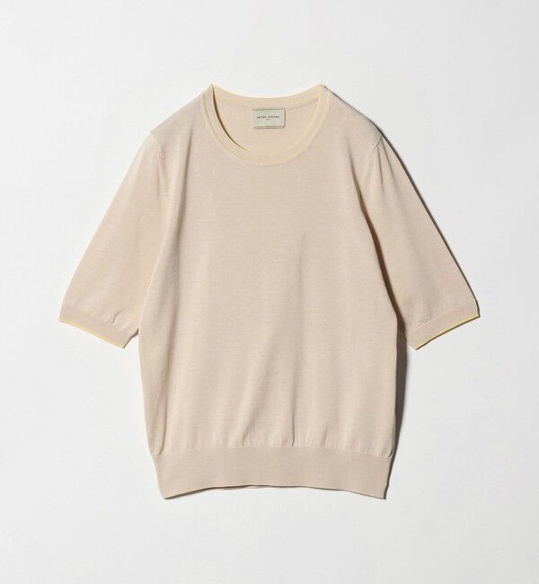 UNITED ARROWS「18G ハーフスリーブ クルーネックニット ‐ウォッシャブル‐」|ニット・セーター|