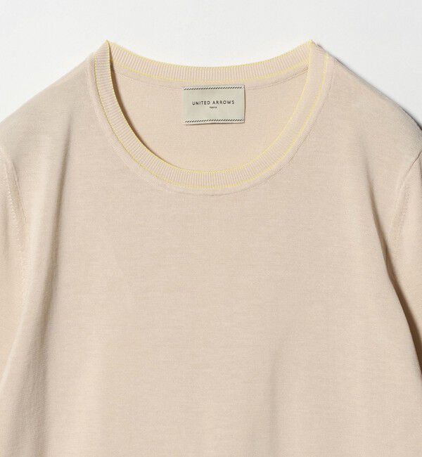 UNITED ARROWS「18G ハーフスリーブ クルーネックニット ‐ウォッシャブル‐」|ニット・セーター|
