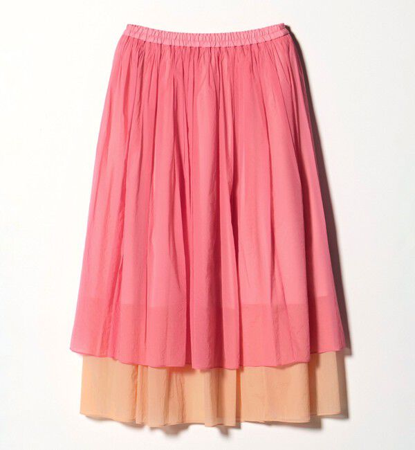 UNITED ARROWS「シアー バイカラー スカート ‐ウォッシャブル‐」|スカート|PINK