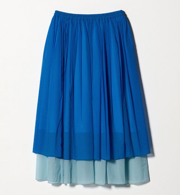 UNITED ARROWS「シアー バイカラー スカート ‐ウォッシャブル‐」|スカート|COBALT