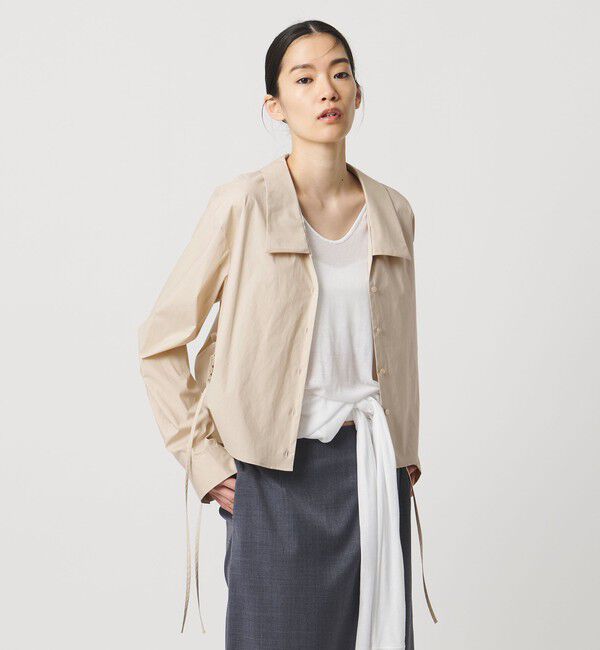 AEWEN MATOPH「＜AEWEN MATOPH＞サイドコードブラウス ‐ ウォッシャブル ‐」|シャツ・ブラウス|BEIGE