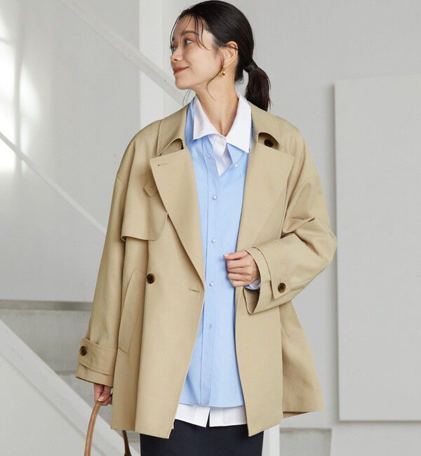 UNITED ARROWS green label relaxing「［size SHORTあり］ミドル トレンチ コート 撥水」|トレンチコート|