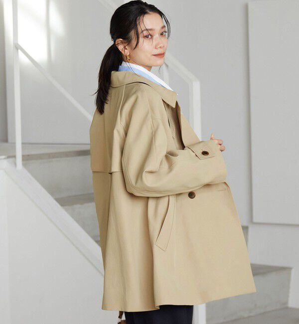 UNITED ARROWS green label relaxing「［size SHORTあり］ミドル トレンチ コート 撥水」|トレンチコート|