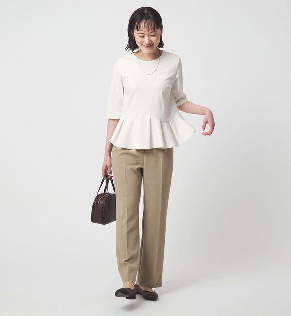 UNITED ARROWS green label relaxing「イレヘム ペプラム ポンチ プルオーバー カットソー 接触冷感 UVカット」|Tシャツ・カットソー|