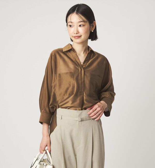 UNITED ARROWS green label relaxing「カールマイヤー スキッパー ポケット シャツ マシンウォッシャブル 通気性」|シャツ・ブラウス|MD.BROWN