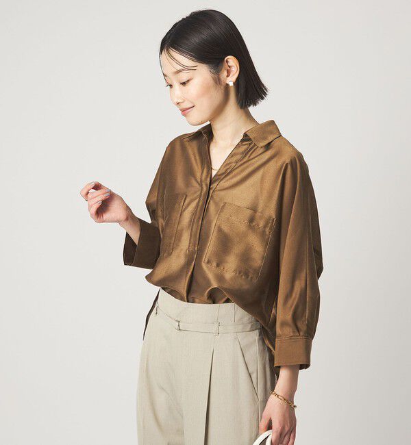 UNITED ARROWS green label relaxing「カールマイヤー スキッパー ポケット シャツ マシンウォッシャブル 通気性」|シャツ・ブラウス|