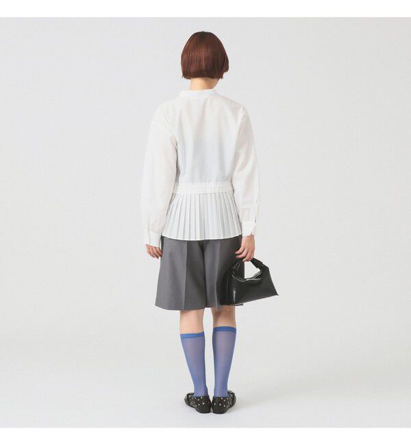 Ray BEAMS 「プリーツ キリカエ バンドカラー シャツ」|シャツ・ブラウス|