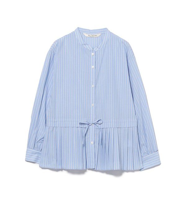 Ray BEAMS 「プリーツ キリカエ バンドカラー シャツ」|シャツ・ブラウス|