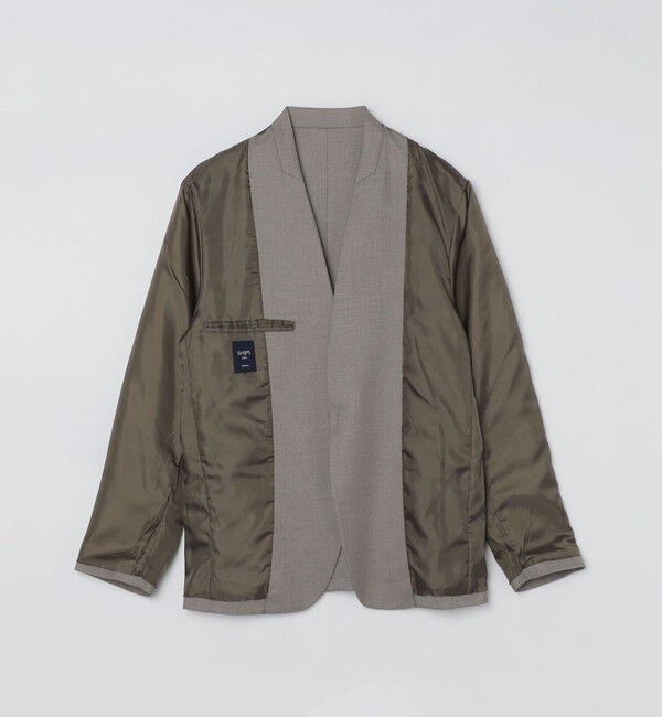 SHIPS Colors 「SHIPS Colors: 〈手洗い可能〉ウールライク ノーカラー ジャケット」|ノーカラージャケット|