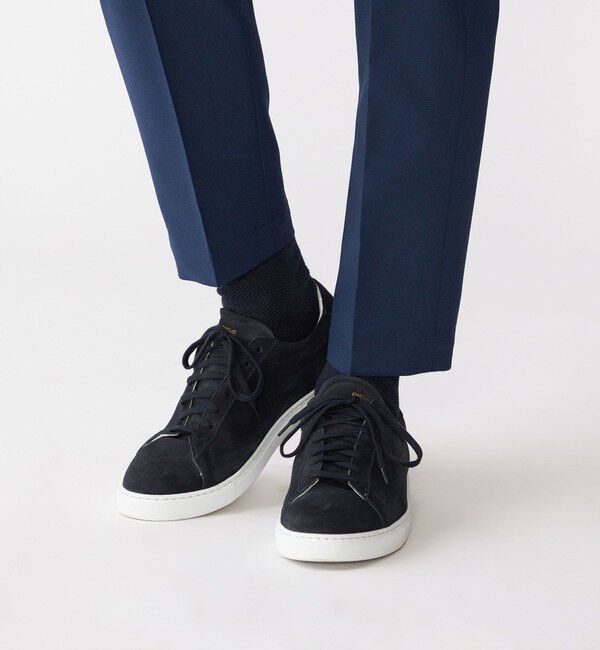 SHIPS「【SHIPS別注】PIEVE: カーフ スウェード レザー スニーカー」|スニーカー|ダークグレー