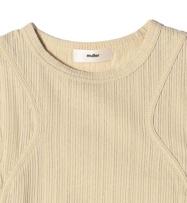 SHIPS for women「muller of yoshiokubo:〈手洗い可能〉レースアップ リブ タンクトップ」|Tシャツ・カットソー|