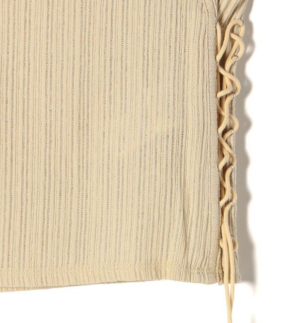 SHIPS for women「muller of yoshiokubo:〈手洗い可能〉レースアップ リブ タンクトップ」|Tシャツ・カットソー|