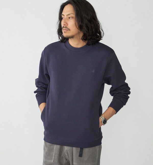 SHIPS「【WEB限定】SHIPS: テレワーク ビズ ワンポイントロゴ ハイゲージ ダブルニット スウェット」|スウェット・ジャージ|