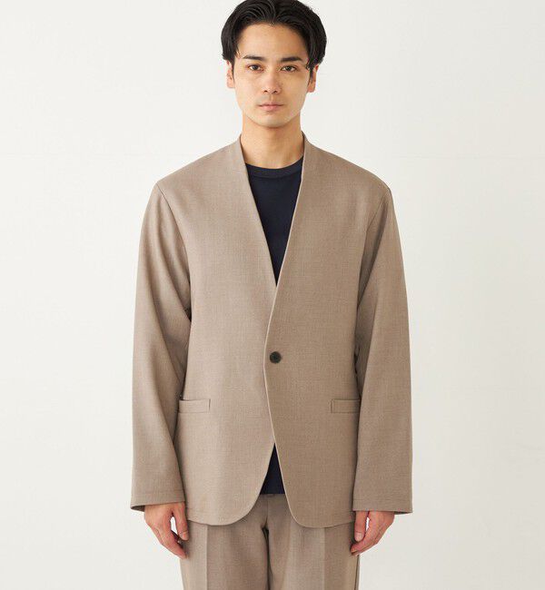 SHIPS Colors 「《一部追加予約》SHIPS Colors:〈手洗い可能〉ノーカラー ジャケット(セットアップ可能)◆」|ノーカラージャケット|