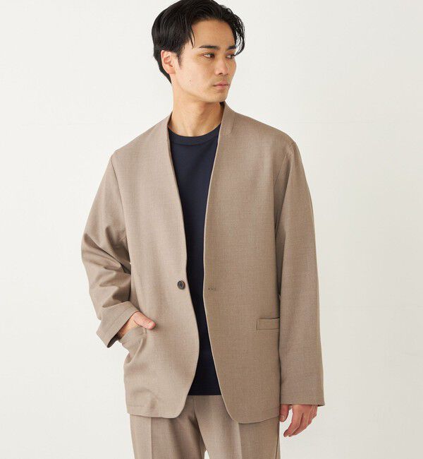 SHIPS Colors 「《一部追加予約》SHIPS Colors:〈手洗い可能〉ノーカラー ジャケット(セットアップ可能)◆」|ノーカラージャケット|