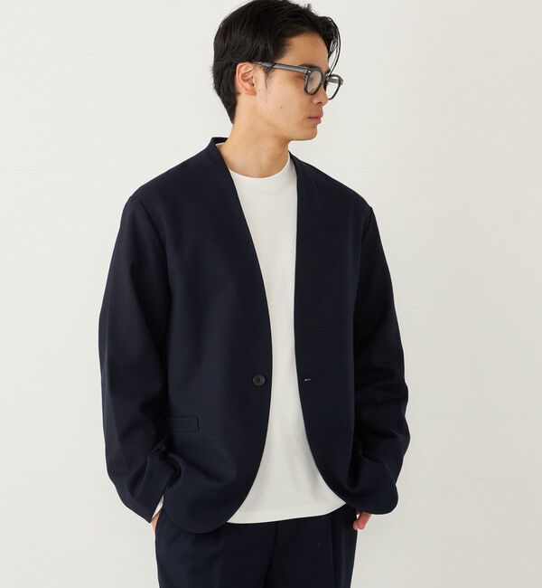 SHIPS Colors 「《一部追加予約》SHIPS Colors:〈手洗い可能〉ノーカラー ジャケット(セットアップ可能)◆」|ノーカラージャケット|