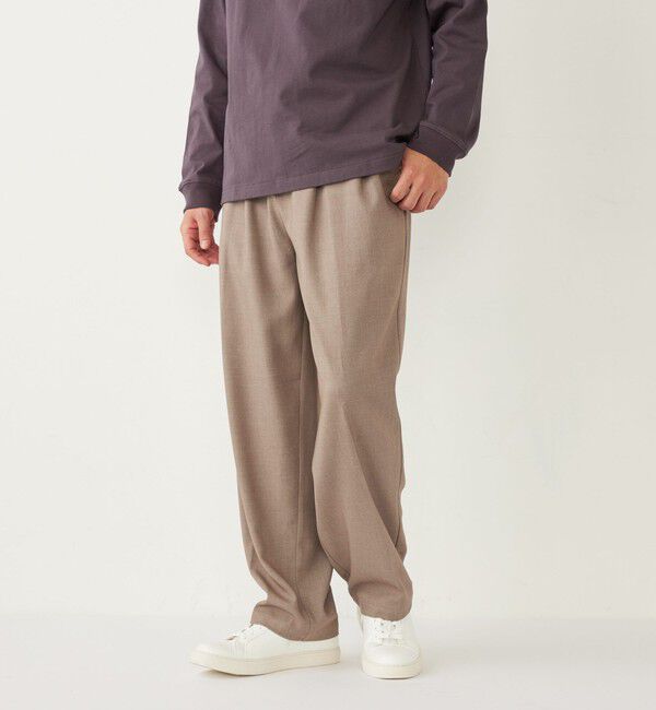 SHIPS Colors 「SHIPS Colors:〈洗濯機可能〉TR テーパード ワイド トラウザーズ（セットアップ可能）◇」|その他|ベージュ