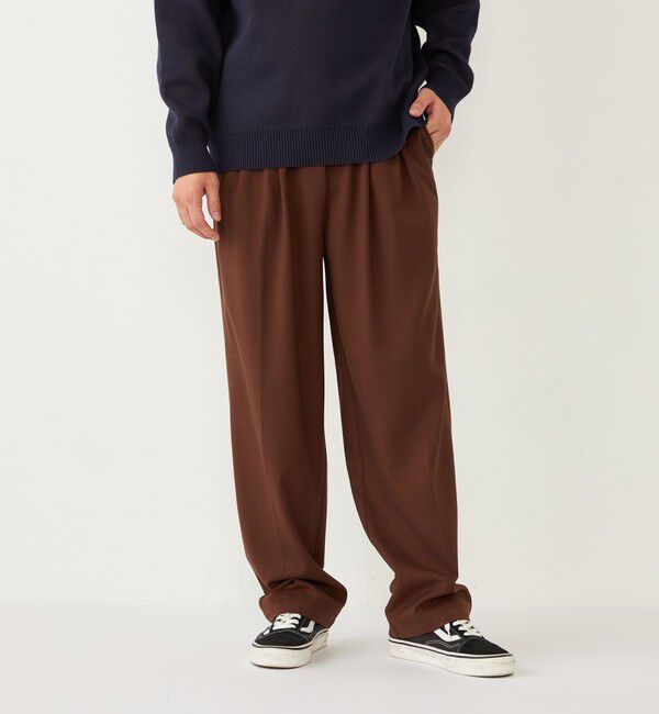 SHIPS Colors 「SHIPS Colors:〈洗濯機可能〉TR テーパード ワイド トラウザーズ（セットアップ可能）◇」|その他|ブラウン