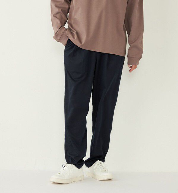 SHIPS Colors 「SHIPS Colors:〈洗濯機可能〉TR テーパード ワイド トラウザーズ（セットアップ可能）◇」|その他|ネイビー