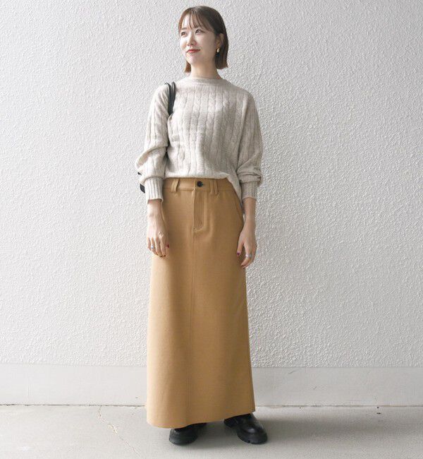 SHIPS any「【WEB限定】SHIPS any:〈手洗い可能〉ヤク ケーブル クルーネック ニット プルオーバー 2」|ニット・セーター|