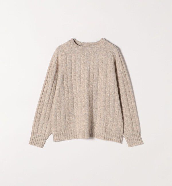 SHIPS any「【WEB限定】SHIPS any:〈手洗い可能〉ヤク ケーブル クルーネック ニット プルオーバー 2」|ニット・セーター|
