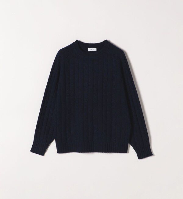 SHIPS any「【WEB限定】SHIPS any:〈手洗い可能〉ヤク ケーブル クルーネック ニット プルオーバー 2」|ニット・セーター|