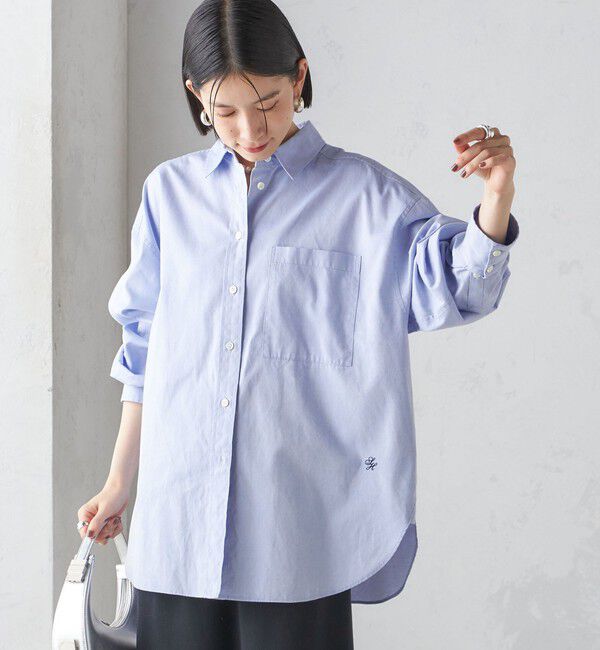 SHIPS for women「〈洗濯機可能〉ピン オックス 刺繍 シャツ」|シャツ・ブラウス|