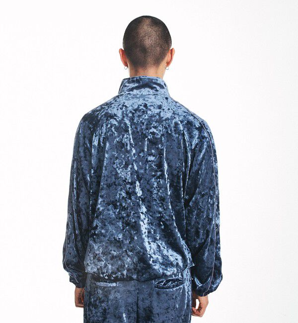 SHIPS「City Ambient Products: クラッシュベロアトラックジャケット(セットアップ対応)」|テーラードジャケット|