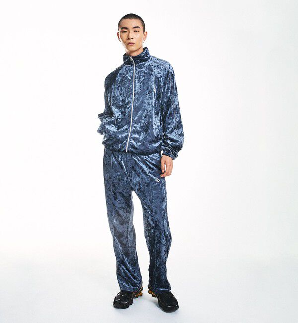 SHIPS「City Ambient Products: クラッシュベロアトラックジャケット(セットアップ対応)」|テーラードジャケット|