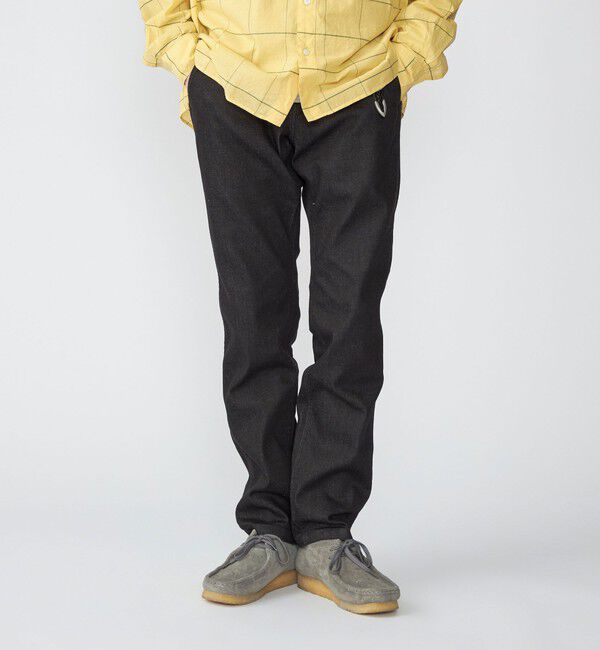 SHIPS「SHIPS: デニム ライク テーパード スリム チノパンツ」|チノ|ブラック