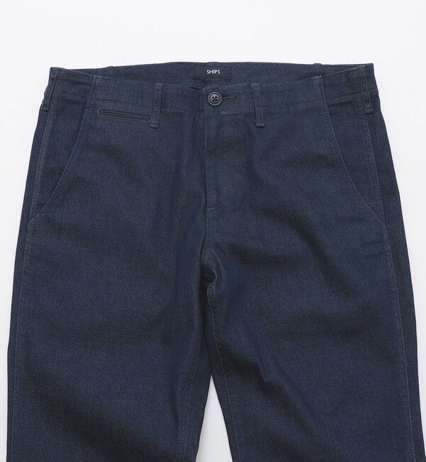 SHIPS「SHIPS: デニム ライク テーパード スリム チノパンツ」|チノ|