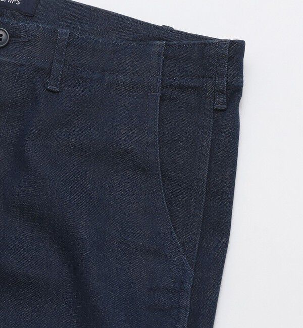 SHIPS「SHIPS: デニム ライク テーパード スリム チノパンツ」|チノ|